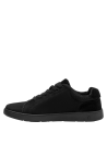 Calzado urbano de cuero negro para hombre, ideal para oficina o salidas casuales, con forro textil.