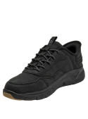 zapatilla masculina negra con ventilación de forro mesh, perfecta para un estilo casual diario