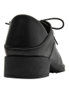 Forro de microfibra en zapato Oxford negro de cuero para mujer.