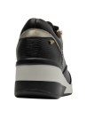 Zapatilla deportiva negra para mujer, textura suave y respirable, perfecta para la ciudad.