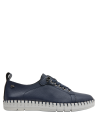 zapatilla azul mujer en cuero, taco plano 2 cm, capellada lisa, forro suave, ideal para combinar con diversos outfits