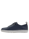calzado casual azul de cuero para mujer, diseño versátil y cómodo, ideal para uso diario