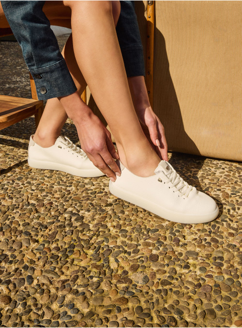Zapatillas deportivas mujer cuero blanco marfil 16 HRS