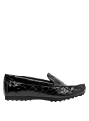 mocasines negros de cuero para mujer, acabado brillante, combinan bien con jeans y vestidos.