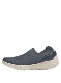 zapatillas casuales azules mujer con taco plano de 3 cm