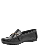 mocasín negro mujer cuero casual ideal para oficina y encuentros informales
