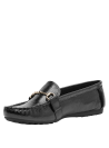 mocasín negro mujer cuero casual ideal para oficina y encuentros informales
