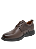 Zapatos formales café para hombre, estilo moderno, ideales para trabajo y actividades casuales.