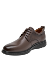 Zapatos formales café para hombre, estilo moderno, ideales para trabajo y actividades casuales.