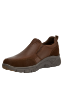 mocasín de cuero café para hombre, estilo casual, ideal para actividades urbanas.