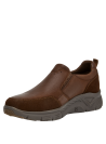 mocasín de cuero café para hombre, estilo casual, ideal para actividades urbanas.