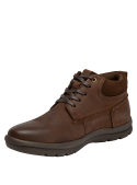 Calzado urbano café para hombre, estilo casual, con taco plano de 3 cm.