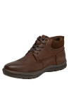 Calzado urbano café para hombre, estilo casual, con taco plano de 3 cm.
