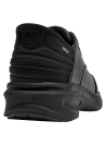Zapato casual de cuero negro para hombre, con calce adaptable EASY FIT para uso diario.
