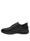 Calzado negro para hombre, estilo casual, con diseño anatómico y taco plano de 4 cm.
