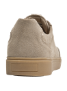 Zapatillas de cuero beige para mujer, estilo casual, perfectas para un estilo relajado en actividades cotidianas.