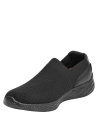 Zapatillas negras para mujer, estilo casual, ideal para actividades urbanas, material textil.