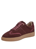 zapatillas mujer burdeos con costuras en contraste estilo casual
