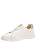 Zapatillas blancas de cuero para mujer, estilo casual, ideales para actividades diarias.