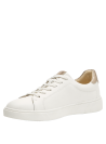 Zapatillas blancas de cuero para mujer, estilo casual, ideales para actividades diarias.