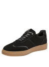 Zapatillas de cuero negro para mujer, estilo casual, ideales para actividades urbanas.