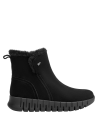Botín negro de cuero para mujer, ideal para el otoño, proporciona comodidad y soporte en cada paso.