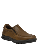 mocasín hombre café cuero con altura de taco de 3 cm para confort diario