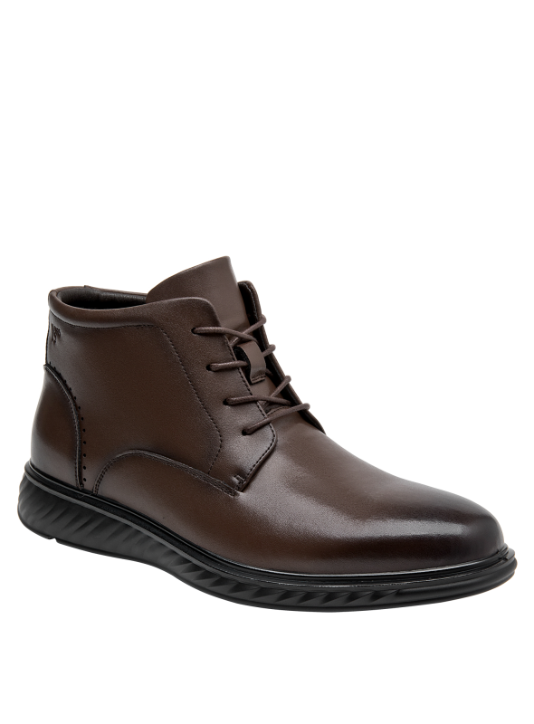 Calzado masculino en cuero café, estilo formal, adecuado para ocasiones especiales.