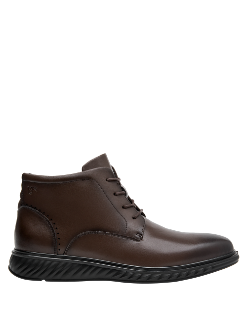 Calzado masculino en cuero café, estilo formal, adecuado para ocasiones especiales.