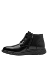 Calzado formal negro para hombre, con taco plano de 3 cm, mezcla de confort y estilo urbano.