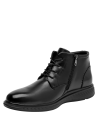 Botín negro formal de cuero para hombre, ideal para actividades cotidianas y eventos especiales.