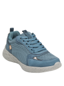 zapatilla cómoda azul mujer con taco plano de 3 cm, ideal para el día a día