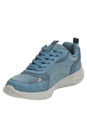 zapatilla casual azul mujer textil para actividades diarias con diseño anatómico