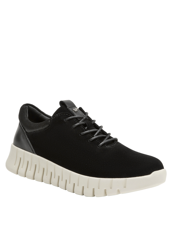 Zapatilla casual negra para mujer, comodidad y estilo urbano.