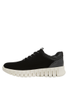 Zapatilla mujer negra con cuña de 4 cm, estilo casual.