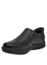 mocasín negro hombre casual en cuero, ideal para uso urbano y paseos relajados.