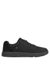 Zapatillas de cuero negro para hombre, con forro de mesh, recomendadas para actividades cotidianas.