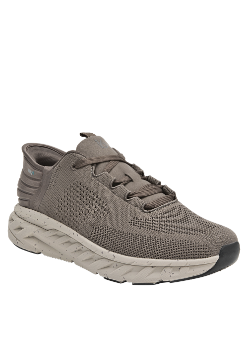 Zapatilla cómoda taupe para hombre, diseñada para un ajuste ergonómico en la ciudad.