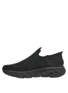 Calzado casual negro para hombre, con altura de taco de 4 cm, ideal para uso diario.
