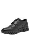 Zapato cuña negro mujer, estilo formal, ideal para actividades diarias, fabricado en suave cuero.