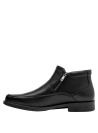 Calzado negro de cuero para hombre, diseño de punta cuadrada, perfecto para looks urbanos.