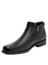 Calzado casual negro de cuero para hombre, forro de mesh que brinda frescura al caminar.