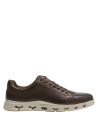 zapato casual café de cuero para hombre, forro de mesh, ideal para climas cálidos