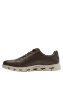 zapato de cuero café para hombre, diseño moderno, recomendado para uso diario