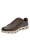 zapato de cuero café para hombre, estilo casual, ideal para actividades urbanas