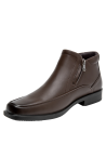 Botín café de cuero para hombre, estilo casual, ideal para actividades diarias.