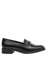 mocasín negro mujer cuero taco plano estabilidad comodidad rutina