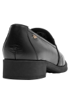mocasín negro mujer cuero suave forrado confort diario estilo urbano
