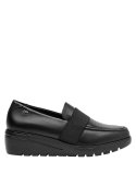 mocasín negro mujer cuero suave con acabado texturizado para un look chic y elegante