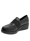 mocasín negro mujer cuero formal ideal para actividades urbanas y casuales elegantes